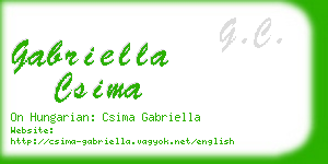 gabriella csima business card